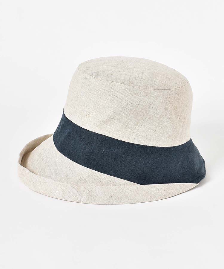 バイカラーアシンメトリーハット