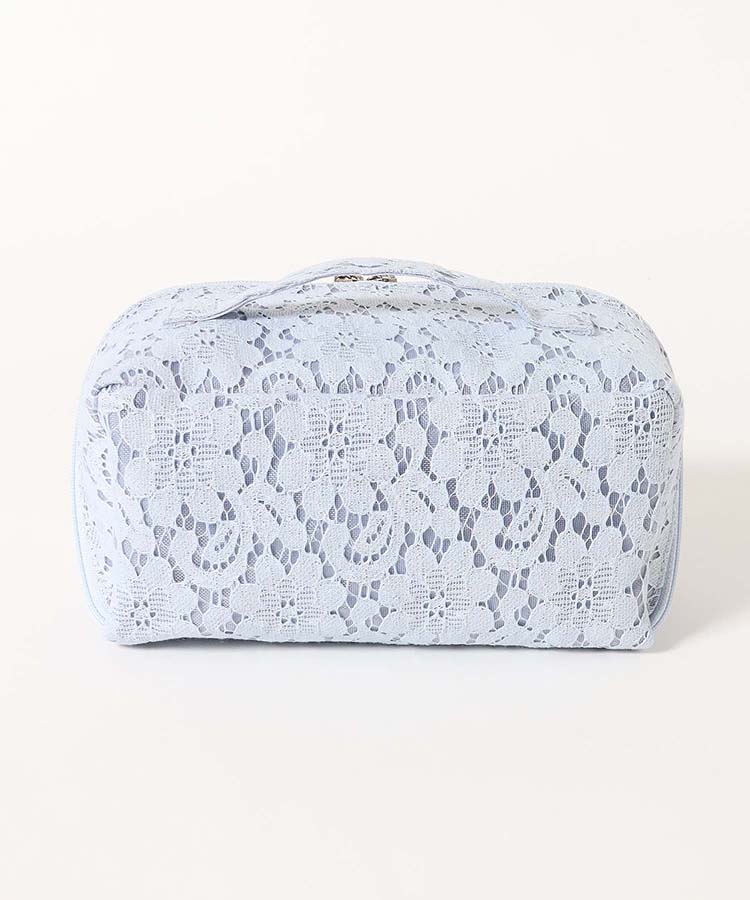 レース刺繍ビッグメイクポーチ