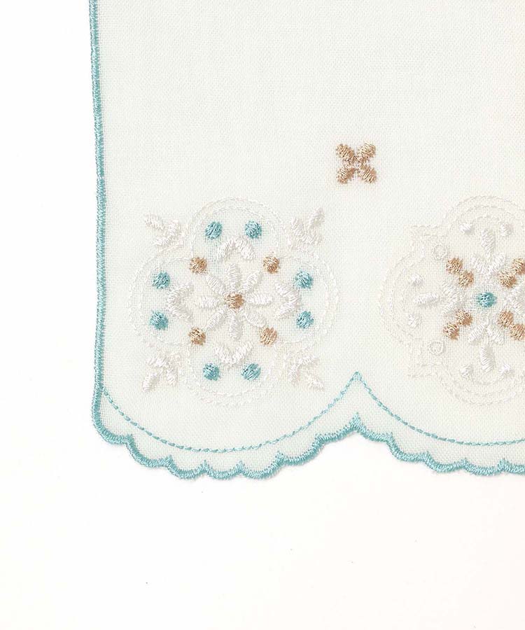 スカラップ刺繍北欧柄ストール