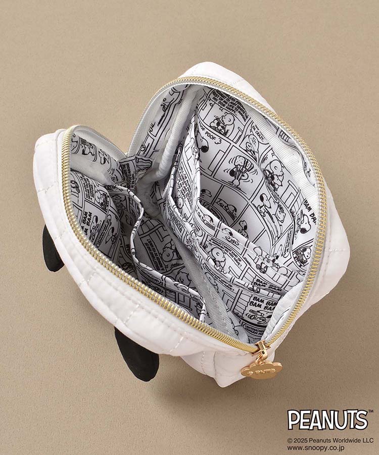 PEANUTS SNOOPYフェイスキルトポーチ