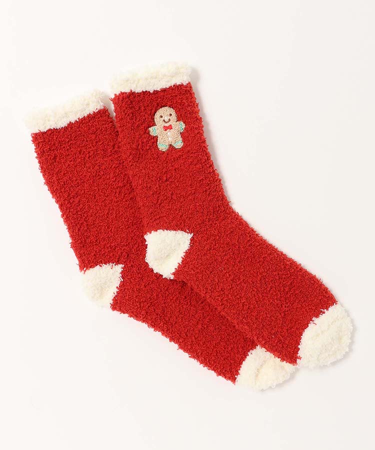 ジンジャークッキーサガラ刺繍ルームソックス