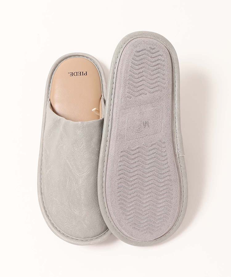 フェイクレザーサボスリッパ