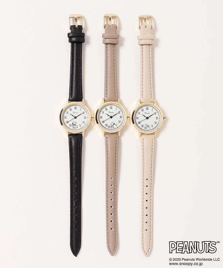 スヌーピークラシックレザーウォッチJ