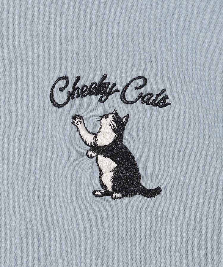 ネコ袖プリントロンT