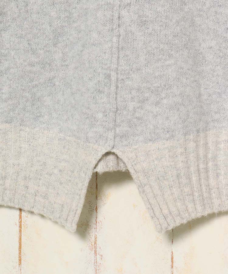 ≪SALE≫MIX配色ストレッチニットプルオーバー