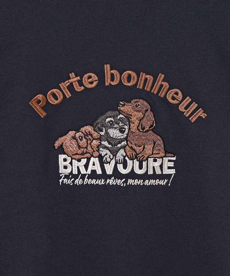 イヌネコ刺繍スウェット