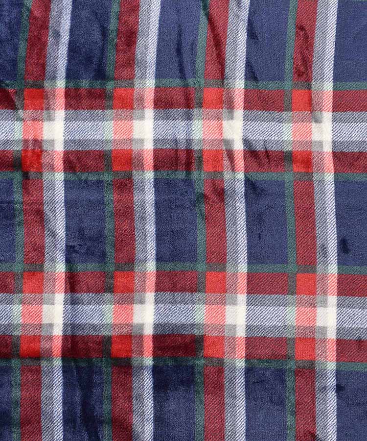 ボア付プリントブランケット