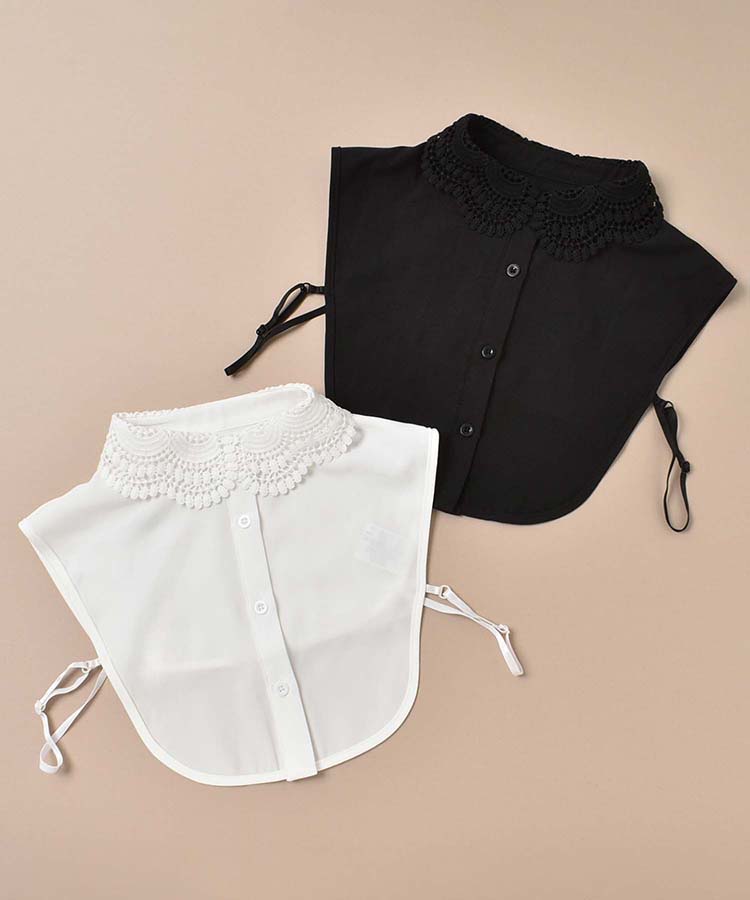 スカラップレースつけ襟