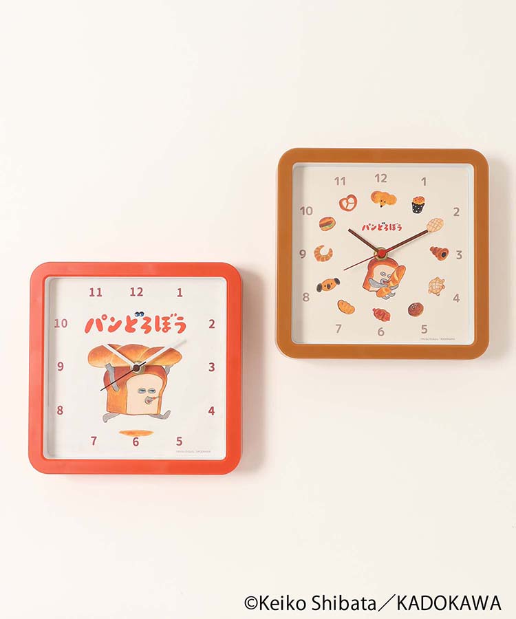 パンどろぼうスクエアウォールクロック