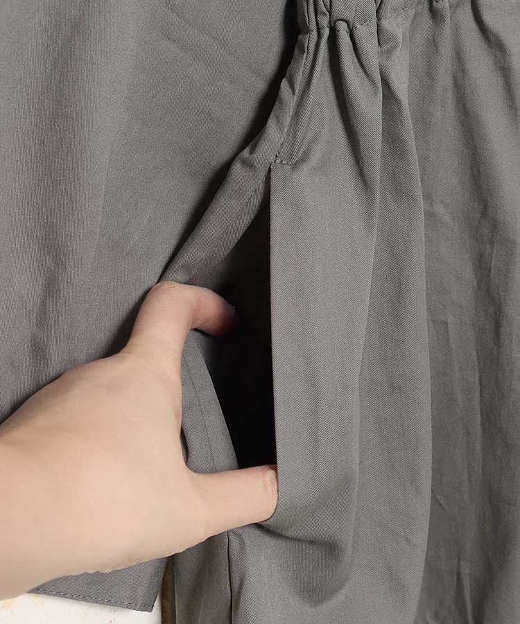 ノーカラーロングコート