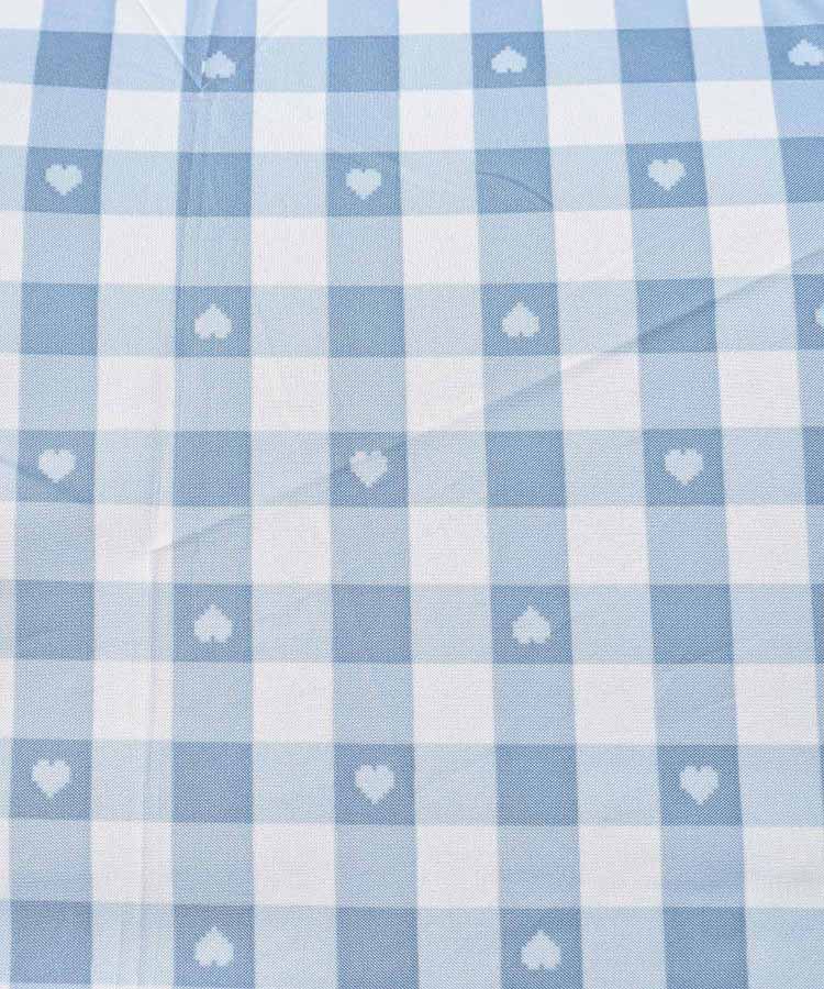 ギンガムハート折りたたみ傘