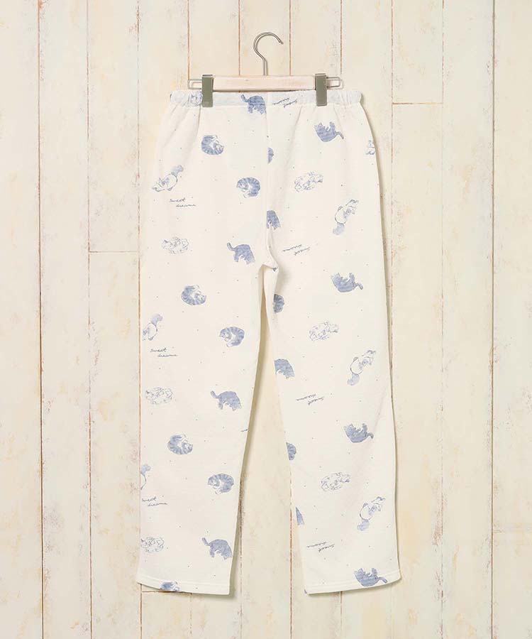 ねこ柄キルトパジャマ上下セット