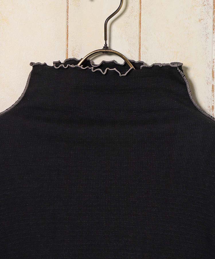 リブボトルネックロンT