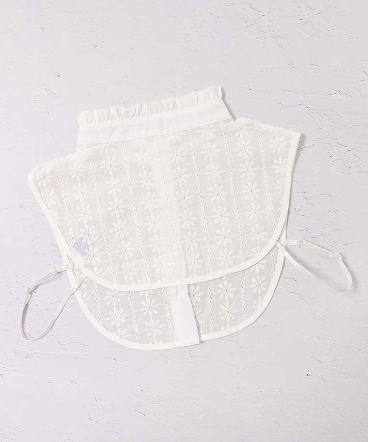 スタンドフラワーレース付け襟