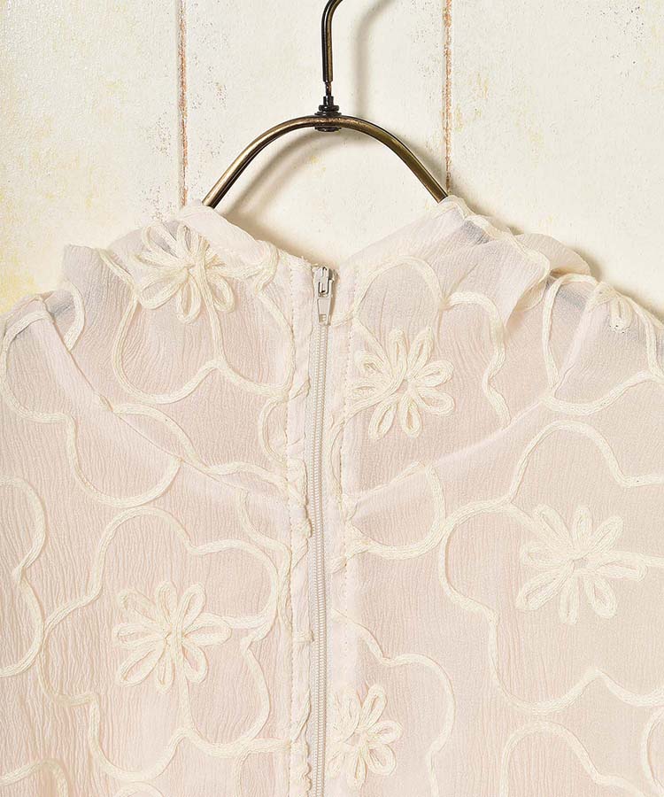 シアーフラワーフードブルゾン