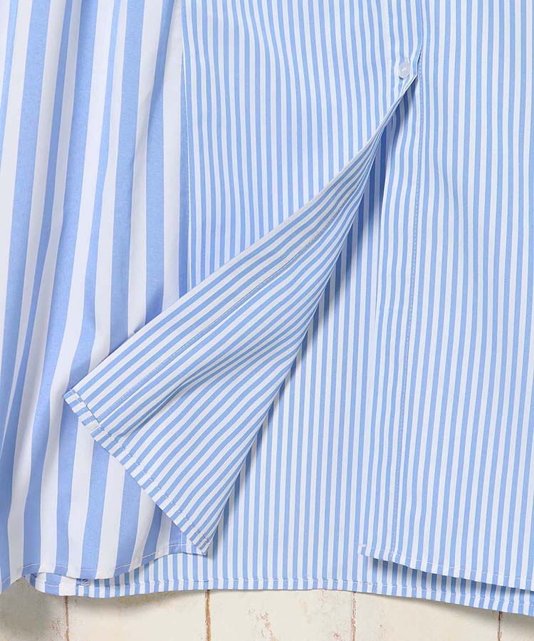 パッチワークストライプワンピース