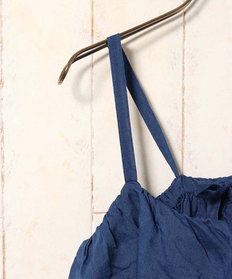 コットンガーゼデニムキャミワンピース