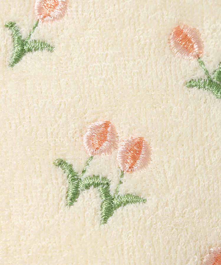 フラワー刺繍スリッパ