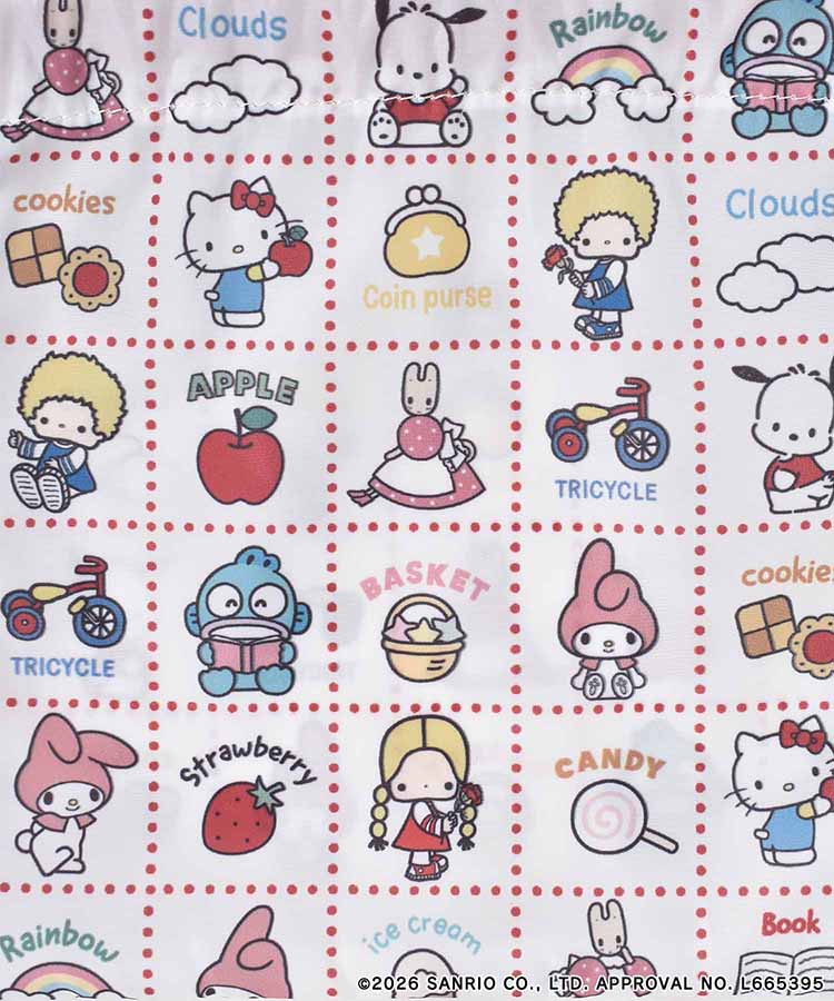 【WEB予約 3/4～順次発送】SANRIO CHARACTERS BASIC総柄巾着