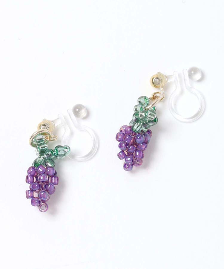 lepetaleフルーツビーズノンホールイヤリング