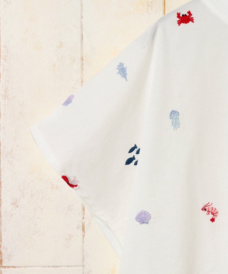 海の生き物総刺繍Tシャツ