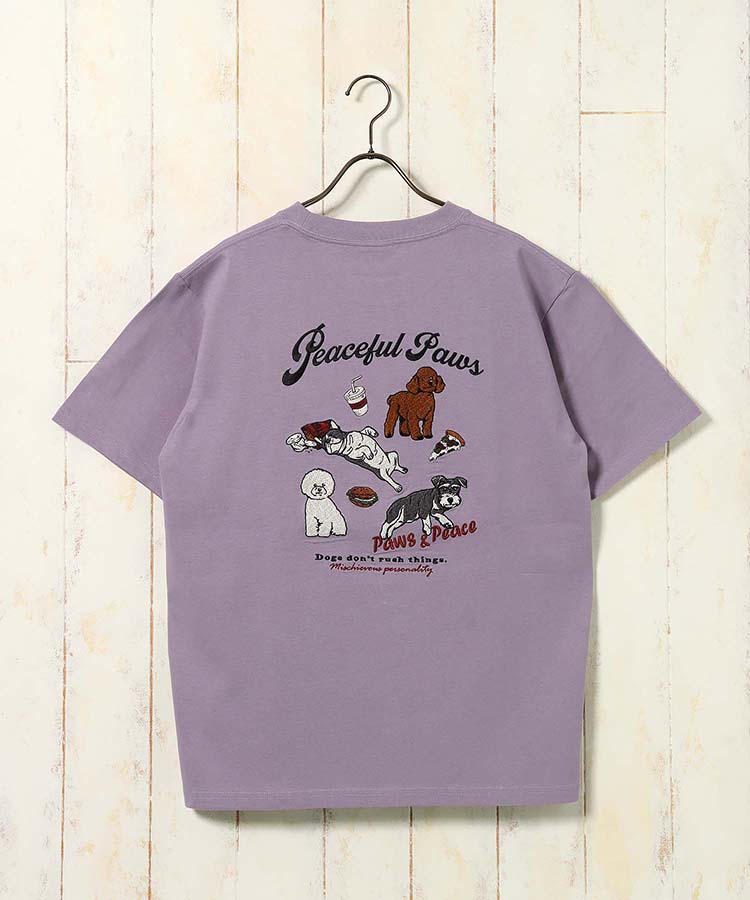 のんびりdog刺繍Tシャツ