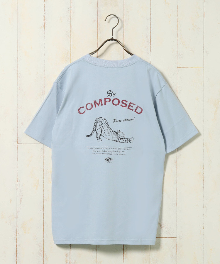 catイラストプリントTシャツ
