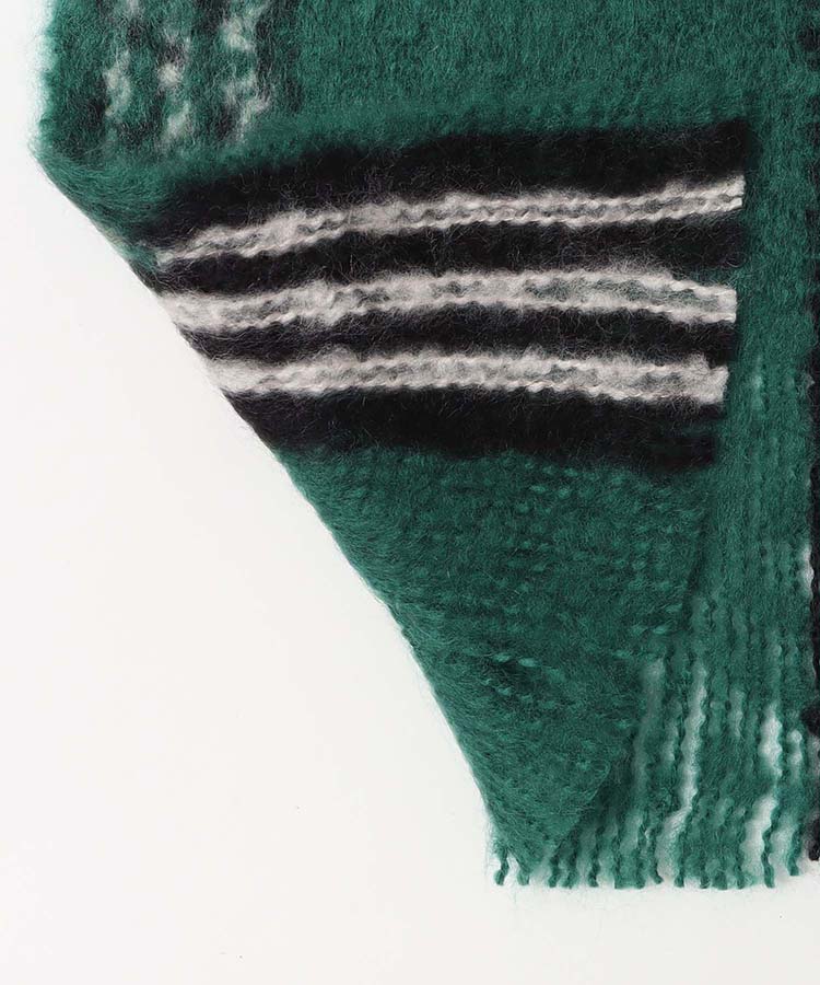 アクリルモヘアチェックストール