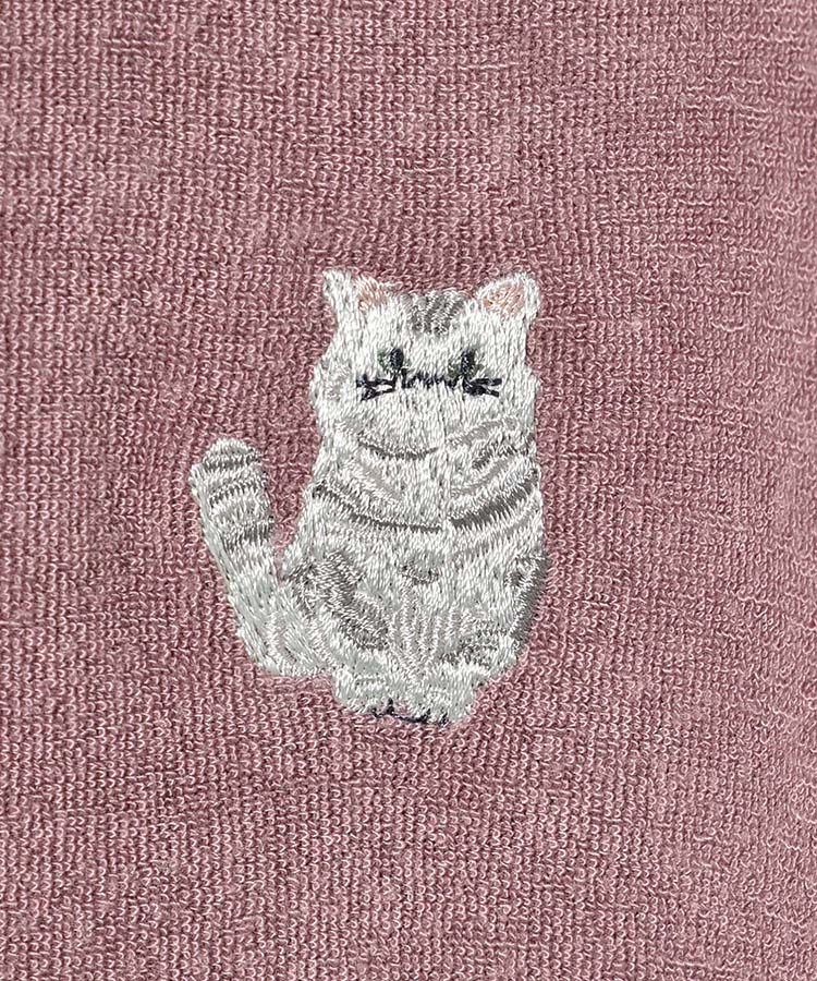 どうぶつ刺繍パイルルームウェア上下セット