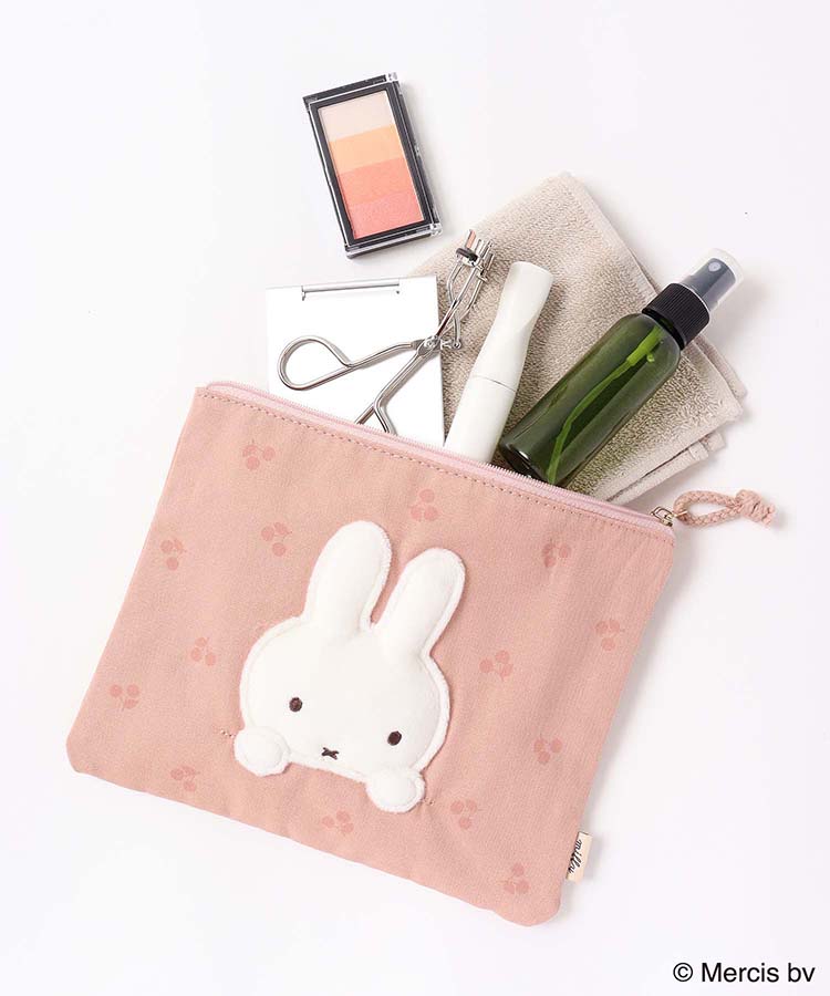 MIFFY CHERRY APPLIQUEフラットポーチ