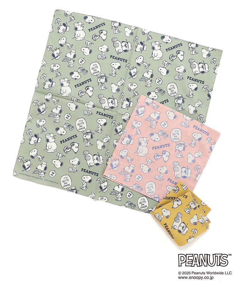 PEANUTS きょうだいたちプリントハンカチ