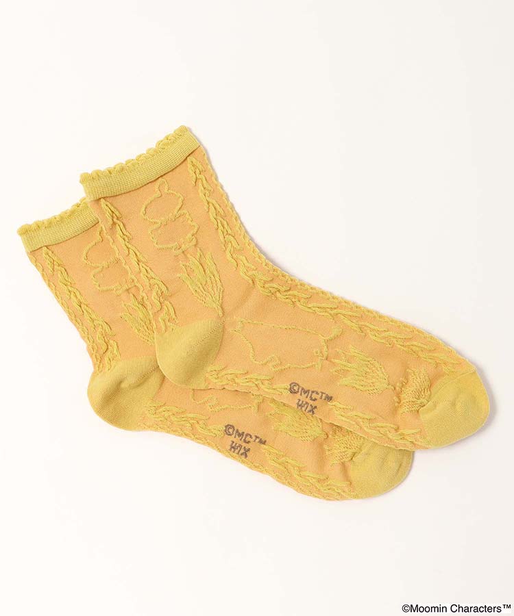 ムーミンシルエットフロートロークルーソックス