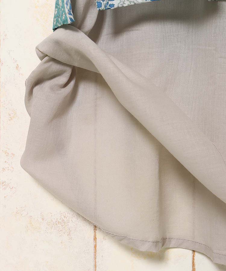 ≪SALE≫袖なしオリエンタル柄ワンピース