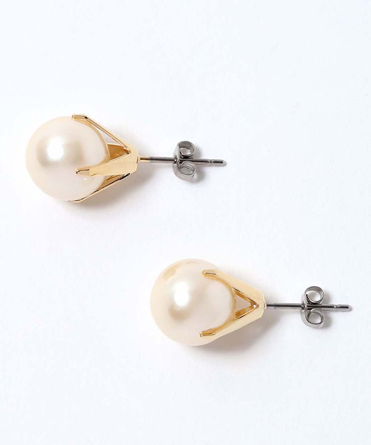 一粒パールピアス