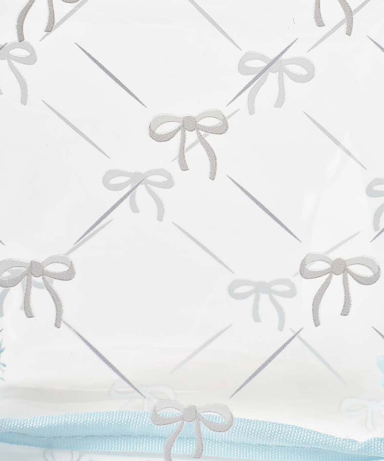 ≪SALE≫リボンクリア舟形ポーチ