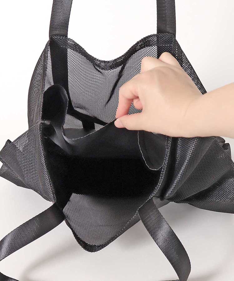 フリルメッシュトート