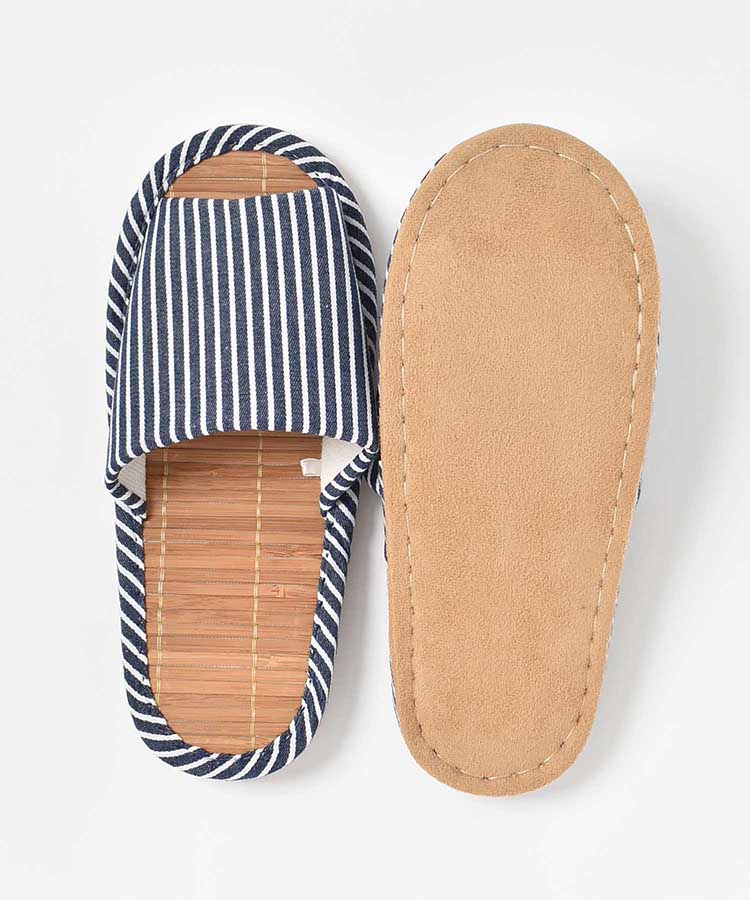 ≪SALE≫マルチストライプ竹スリッパM