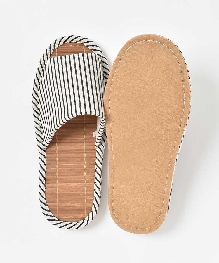 ≪SALE≫マルチストライプ竹スリッパL
