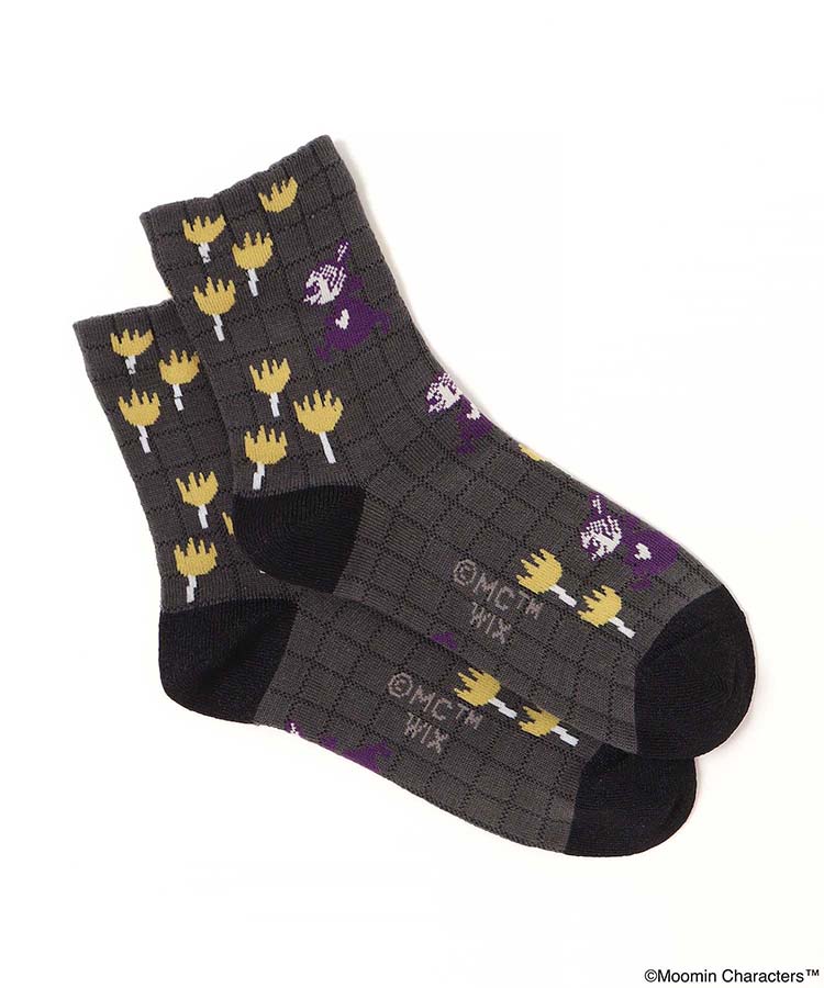 リトルミイ花柄ロークルーソックス