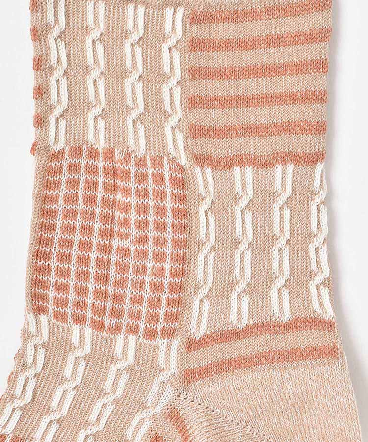 杢パッチワークソックス