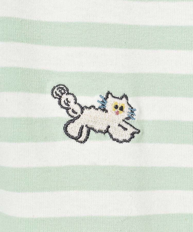 CYILABO刺繍ボーダーTシャツ
