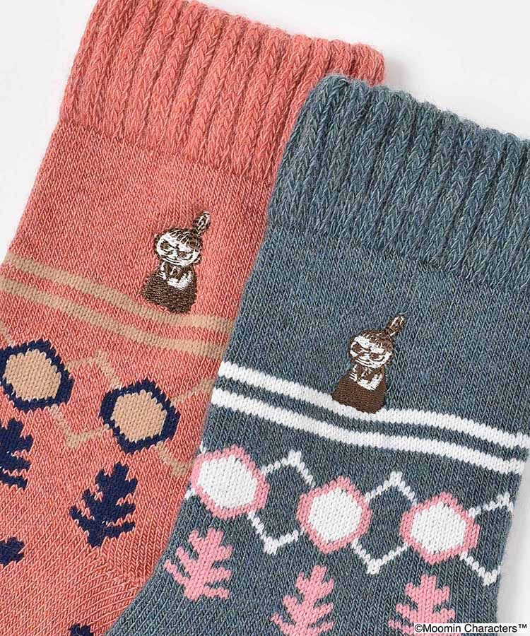 リトルミイ刺繍ウールミックスルームソックス
