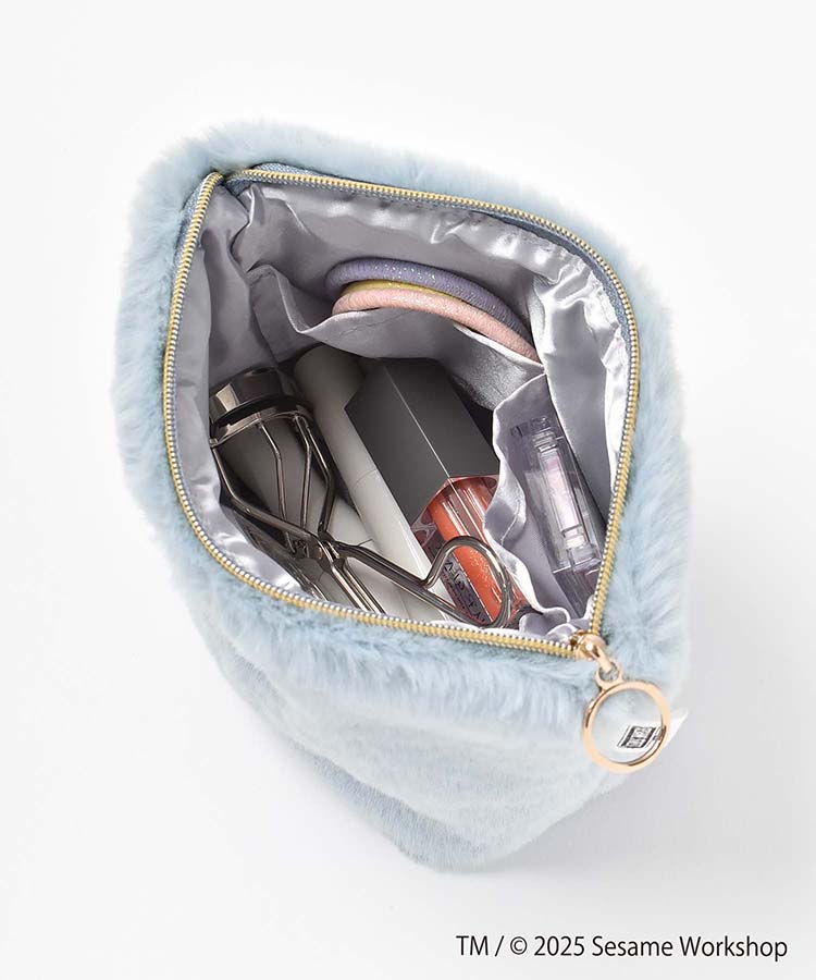SESAME STREET FACE FUR台形ポーチ