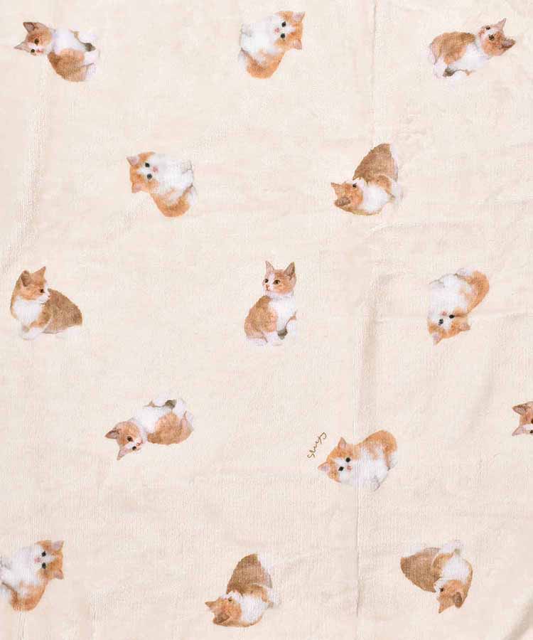 モチーフプリント3wayひざ掛け