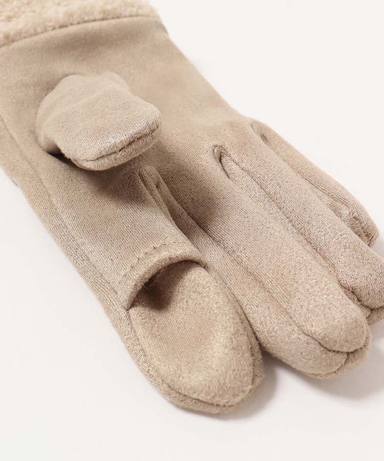 フェイクスエードボアグローブ