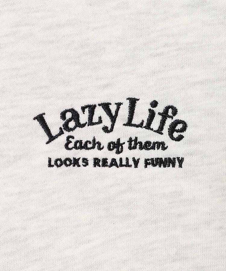 Lazyアニマル刺繍トレーナー