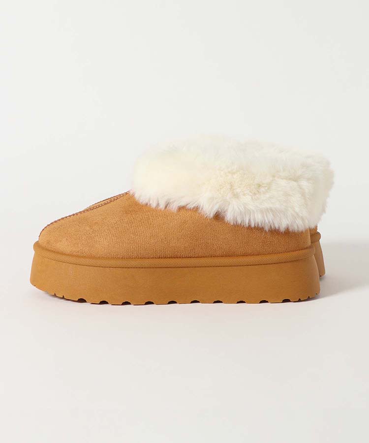 撥水厚底ムートンブーツ