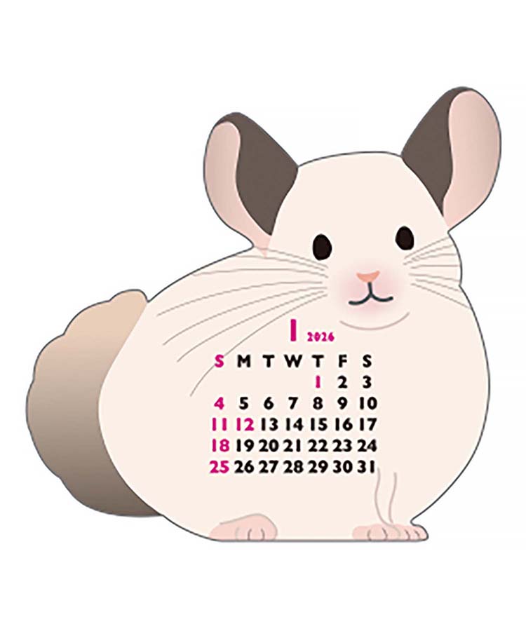 アニマルダイカットカレンダーミニ26