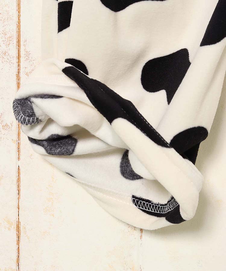 ウシ柄ワンポイントルームウェア上下セット