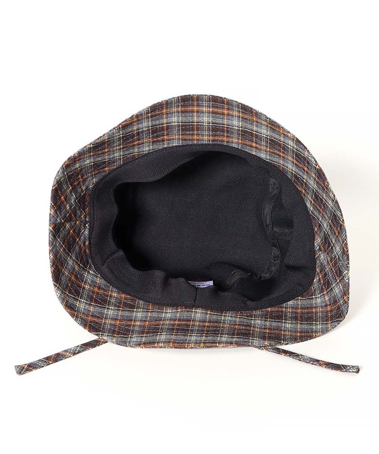チェックリボンハット